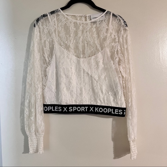 The Kooples Sport White Lace Top, 1 - Picture 2 of 5